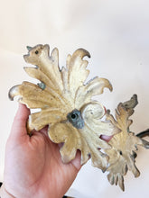 Load image into Gallery viewer, Pair of Gold Wall Sconce Candle Holders