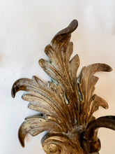 Load image into Gallery viewer, Pair of Gold Wall Sconce Candle Holders