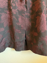 Load image into Gallery viewer, Black and Maroon Jacquard Dress - Size 10