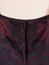 Load image into Gallery viewer, Black and Maroon Jacquard Dress - Size 10