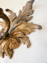 Load image into Gallery viewer, Pair of Gold Wall Sconce Candle Holders