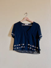 Load image into Gallery viewer, Little Black Floral Coverup - Size Small