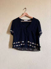 Load image into Gallery viewer, Little Black Floral Coverup - Size Small