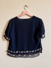 Load image into Gallery viewer, Little Black Floral Coverup - Size Small