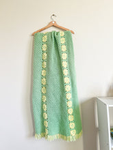 Load image into Gallery viewer, Green and Yellow Floral Afghan