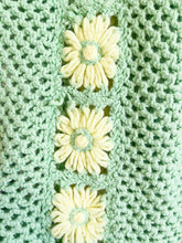 Load image into Gallery viewer, Green and Yellow Floral Afghan