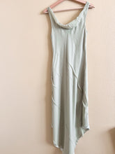 Load image into Gallery viewer, Pale Green Beaded Cowl Neck Dress - Size 12