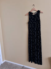 Load image into Gallery viewer, Black and Silver Maxi Dress - Size M
