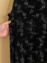 Load image into Gallery viewer, Black and Silver Maxi Dress - Size M