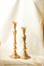 Load image into Gallery viewer, Pair of Giant Brass Candle Holders