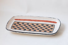 Load image into Gallery viewer, Checkered Ceramic Platter