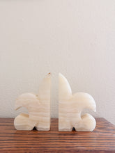 Load image into Gallery viewer, Onyx Fleur Des Lis Bookends