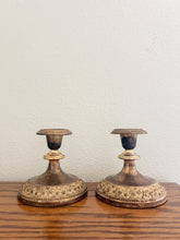 Load image into Gallery viewer, Pair of Intricate Brass Candle Holders