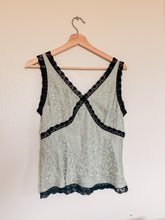 Load image into Gallery viewer, Silky Sage and Black Tank - Size M