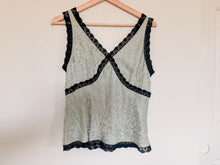 Load image into Gallery viewer, Silky Sage and Black Tank - Size M