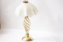 Load image into Gallery viewer, Brass and Capiz Tea Candle Lamp