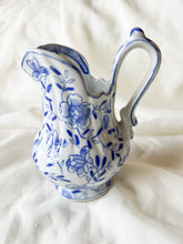 Load image into Gallery viewer, Little Blue and White Floral Pitcher