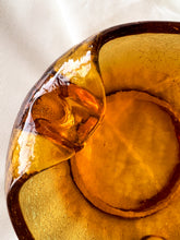 Load image into Gallery viewer, Crackle Glass Amber Bowl