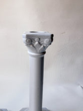 Load image into Gallery viewer, Grey Greek Pillar Candle Holders