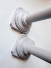 Load image into Gallery viewer, Grey Greek Pillar Candle Holders
