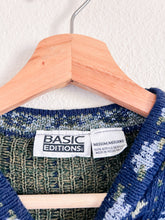 Load image into Gallery viewer, Navy Blue Floral Sweater - Size M