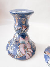 Load image into Gallery viewer, Painted Floral Candle Holders