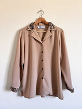 Load image into Gallery viewer, Light Brown Embellished Button Up - Size 8P