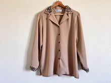 Load image into Gallery viewer, Light Brown Embellished Button Up - Size 8P