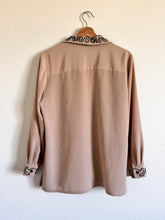 Load image into Gallery viewer, Light Brown Embellished Button Up - Size 8P
