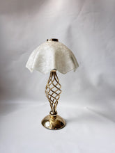 Load image into Gallery viewer, Brass and Capiz Tea Candle Lamp