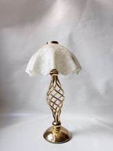 Load image into Gallery viewer, Brass and Capiz Tea Candle Lamp