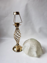 Load image into Gallery viewer, Brass and Capiz Tea Candle Lamp