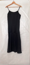 Load image into Gallery viewer, Black Satin Midi Dress - M