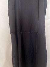 Load image into Gallery viewer, Black Satin Midi Dress - M