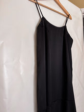 Load image into Gallery viewer, Black Satin Midi Dress - M