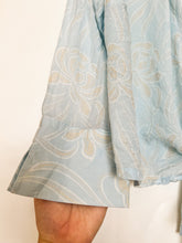 Load image into Gallery viewer, Sheer Blue Floral Button Up - Size S