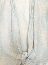 Load image into Gallery viewer, Sheer Blue Floral Button Up - Size S