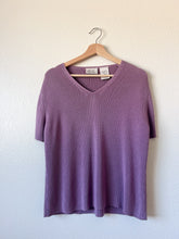 Load image into Gallery viewer, Purple Short Sleeved Sweater - Size XL