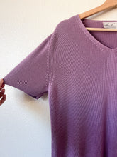 Load image into Gallery viewer, Purple Short Sleeved Sweater - Size XL