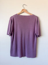 Load image into Gallery viewer, Purple Short Sleeved Sweater - Size XL