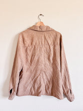 Load image into Gallery viewer, Floral Suede Button Up - Size 1X