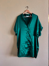 Load image into Gallery viewer, Green Silky Pajama Top - M