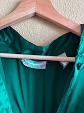 Load image into Gallery viewer, Green Silky Pajama Top - M