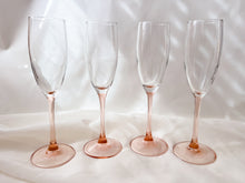 Load image into Gallery viewer, Pink Stem Champagne Glasses
