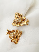Load image into Gallery viewer, Black and Gold Ribbon Earrings