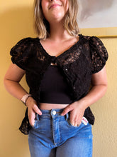 Load image into Gallery viewer, 1950s Black Lace Coverup - S/M