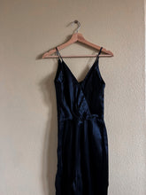 Load image into Gallery viewer, Black Satin Jumpsuit - 11/12