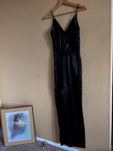 Load image into Gallery viewer, Black Satin Jumpsuit - 11/12