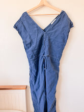 Load image into Gallery viewer, Blue Linen Jumpsuit - Size Small