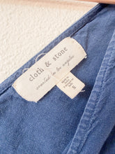 Load image into Gallery viewer, Blue Linen Jumpsuit - Size Small